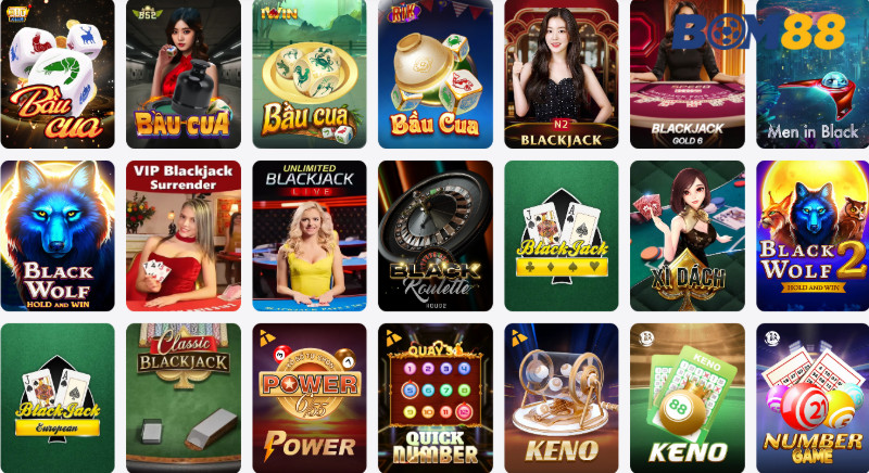 Các Trò Chơi Casino Phổ Biến Tại BOM88